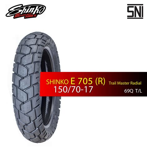 SHINKO TRAIL MASTER E705 150 70 R18 Rear Tubeless 70 V Two