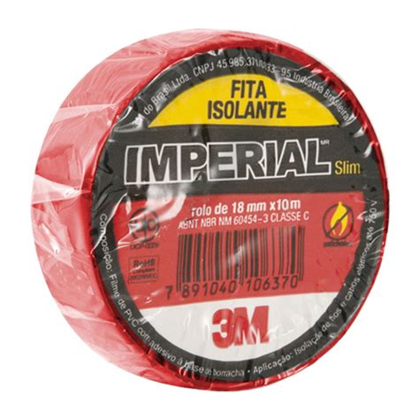 Fita Isolante Imperial Slim Vermelha M Mm X M Americana Epi