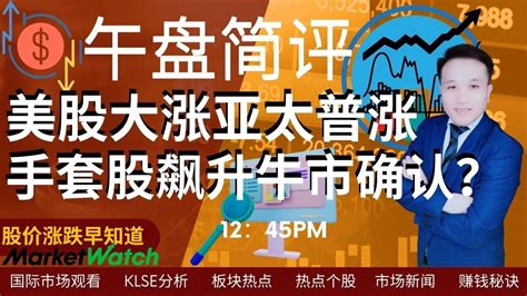 美股大涨马股不涨，手套逆势飙涨，手套股可以长线投资买来收了？马股klse 手套 油气股 科技股 Youtube