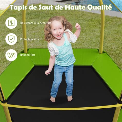 Trampoline Pour Enfants Cm De Diam Tre Avec Filet De S Curit Tapis