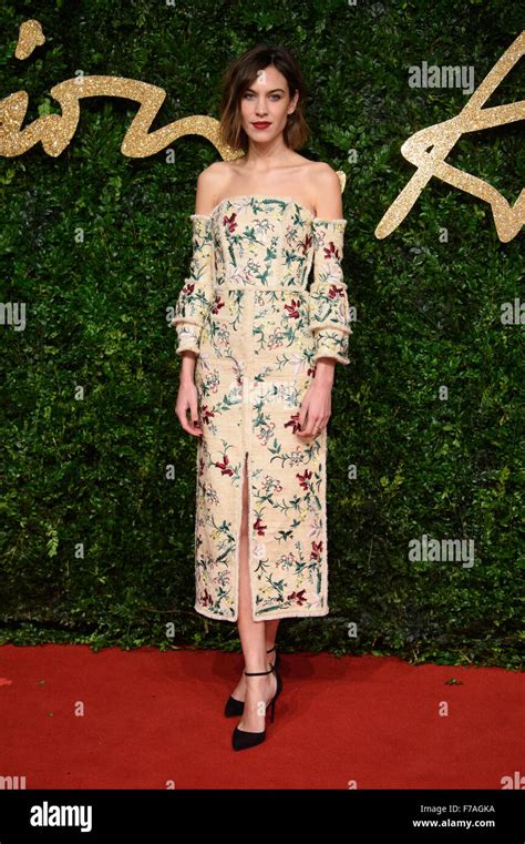 Alexa Chung At The British Fashion Awards 2015 In London Stock Photo