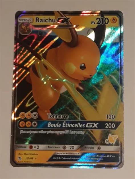 CARTE RAICHU GX 20 68 Pokémon Deck Raichu Académie de combat Neuve FR