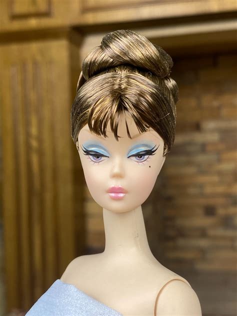 Silkstone Barbie Fashion Model Nude OOAK Doll Purple Eye Full Repaint