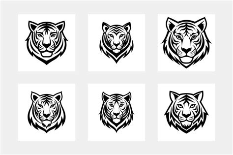 tiger head tattoo silhouette 47466412 Vector Art at Vecteezy