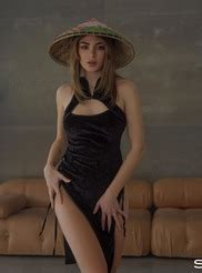 Joyce Natural Tits And Shaved Pussy StasyQ Morazzia