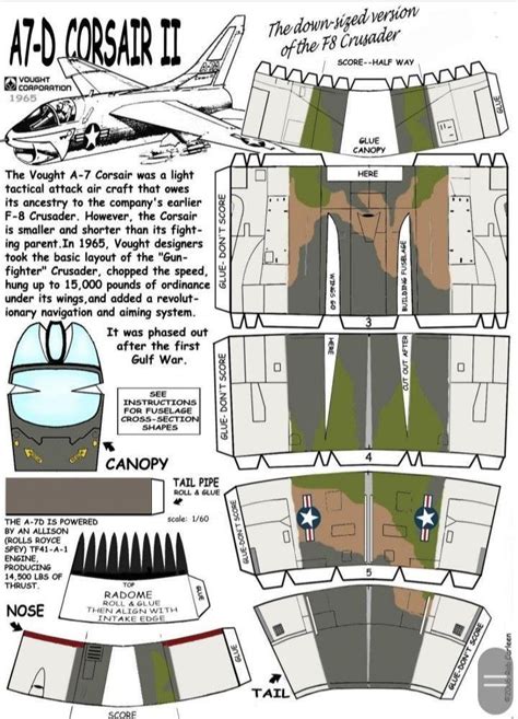 Papercraft A Corsair Ii Modelos De Aviones Aviones De Papel