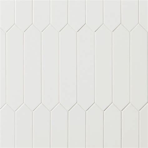 Kent White 3x12 Picket Polished Ceramic Wall Tile Wall Tiles Ceramic