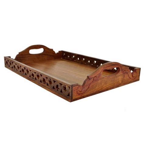 Wooden Trays with Handles, Brown - Walmart.com - Walmart.com