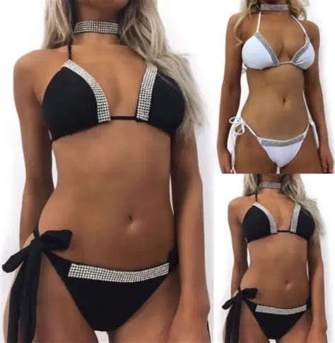 Zomer Zwart Wit Patchwork Sexy Vrouwen Badmode Bandage Bikini Push