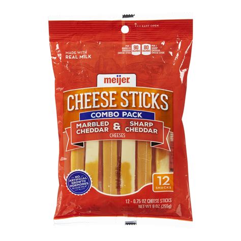 Meijer Combo Marble and Sharp Cheese Sticks, 9 oz String & Stick Cheese ...