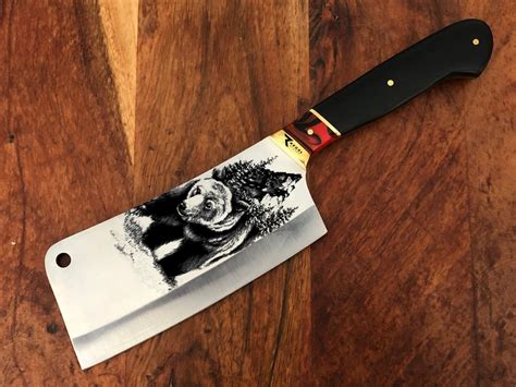 Beautiful Handmade Hera Meat Cleaver Knife Laser Etsy