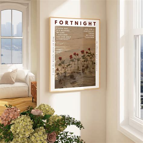 Fortnight Poster Lyric Poster Wall Art Digital Print Home Décor