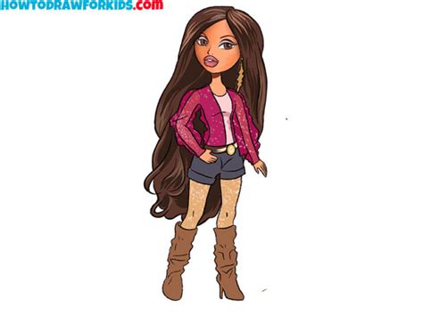 How To Draw Bratz Doll Easy Drawing Tutorial For Kids