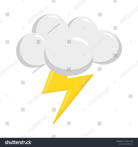 Cloud Lightning Sign Emoji Icon Illustration Stock Vector (Royalty Free) 2218121867 | Shutterstock