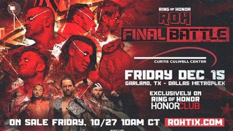 Ring of Honor Final Battle 2023 scheduled for 12/15 in Garland, Texas