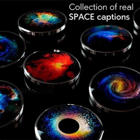 Holographic Spinning Galaxies Fidget Spinner Resin Dome Optical