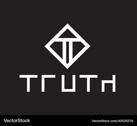 Truth Logo Design Royalty Free Vector Image Vectorstock