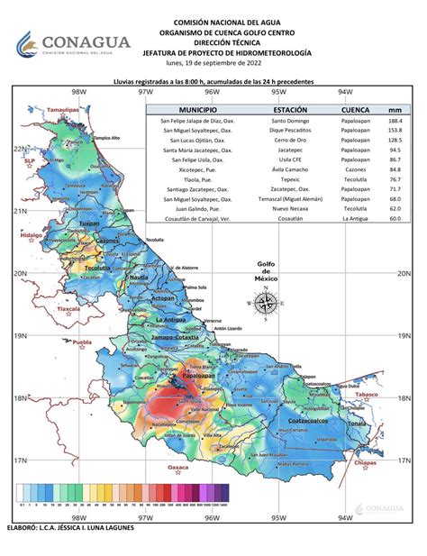 Conagua GCVer On Twitter Registro De Lluvias Acumuladas Las 24