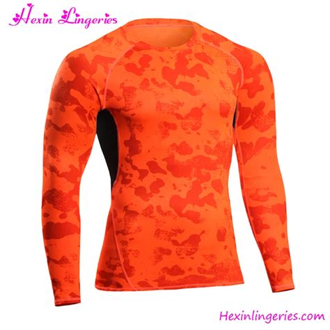 Wholesale Orange Camouflage Cycling Design Your Own Rash Guard Buy