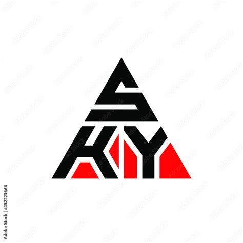 SKY triangle letter logo design with triangle shape. SKY triangle logo ...