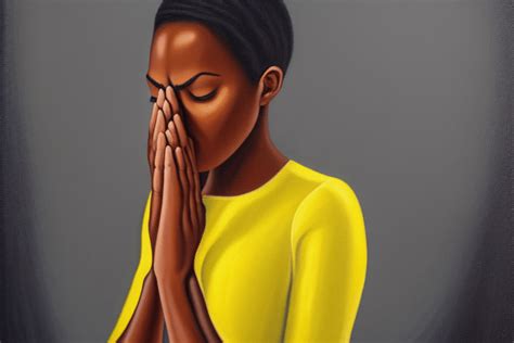 African American Woman Praying K Creative Fabrica