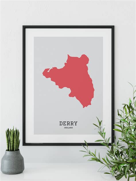 Derry Map Print // Map of Derry Print // Derry Art Print // Derry Map