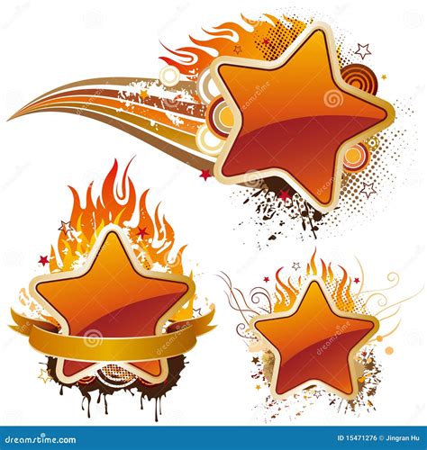 Stars And Flame Stock Vector Illustration Of Sign Color 15471276