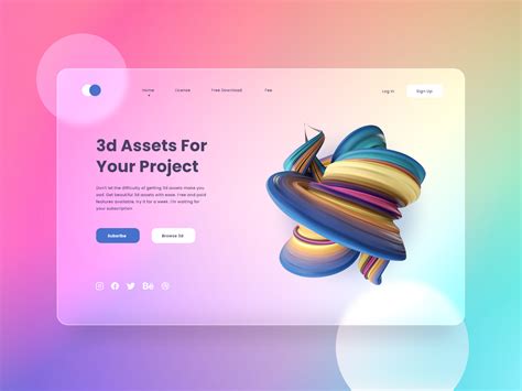 Glassmorphism Web Design By Sahid Aldi Susilo On Dribbble