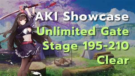 Eversoul Aki Showcase Unlimited Gate Stage 195 210 Clear YouTube