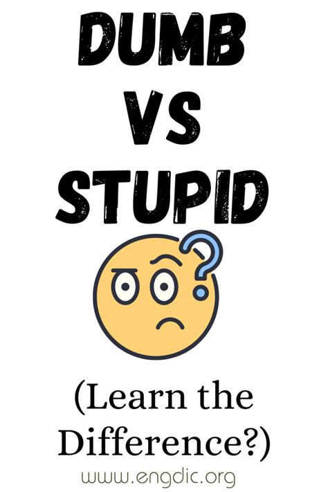 Dumb Vs Stupid What S The Difference EngDic