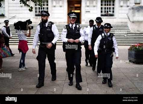 Metropolitan Police Commissioner Sir Mark Rowley Centre In Hackney East London To Publicise