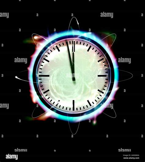 Atomic clock. Conceptual artwork of the face of an atomic clock. Atomic clocks keep time by ...