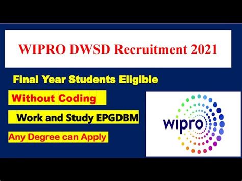 Wipro Digital Workspace Service Desk Recruitment Final Year