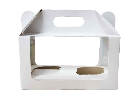 2 CUPCAKE WINDOW BOX (INSERT+HANDLE) – Bakery and Patisserie Products