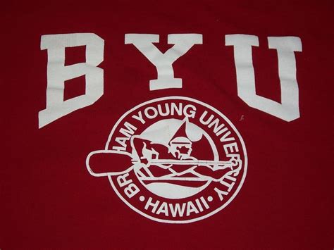 BYU Hawaii Men's Red T-shirt XL Tee Shirt Bingham Young University Logo #RussellAthletic # ...