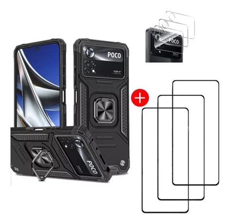 Mica Cristal Templado 9d Funda Xiaomi Poco X4 Pro Kit 7x1 Meses Sin