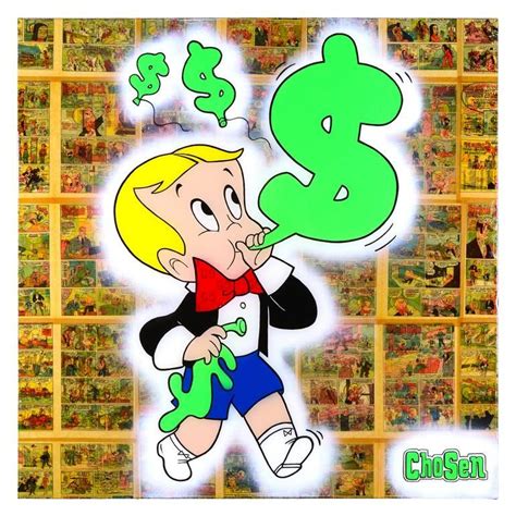 Richie Rich "Dollar Balloons" Painting | Pop art canvas, Cute canvas paintings, Balloon painting