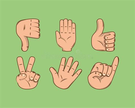 Hands Different Gesture Stock Vector Illustration Of Finger 217317458