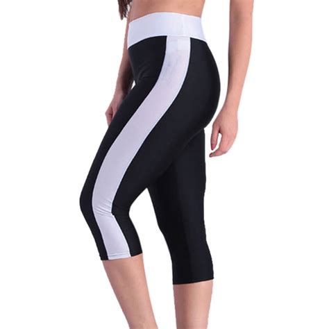 Aofany Women S High Waist Yoga Workout Capris Leggings Side Pockets Pants Cropped Trousers