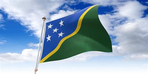 Premium Photo Solomon Islands Waving Flag D Illustration