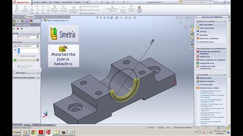 Base De Cojinete En Solidworks Youtube