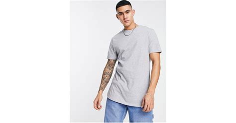 Asos Longline T Shirt With Sides Splits In White For Men Lyst