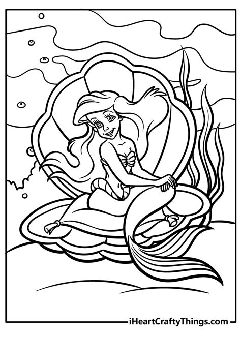 Ariel Coloring Pages | Ariel coloring pages, Mermaid coloring pages ...