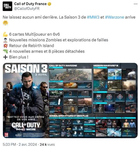 Patch Notes Saison Warzone Que Contient La Mise Jour Du Avril