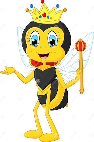 Cartoon Queen Bee Presenting Stock Vector Illustration Of Cute