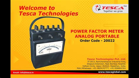 Discover 3 Phase Analog Portable Power Factor Meter Tesca 20022 Youtube