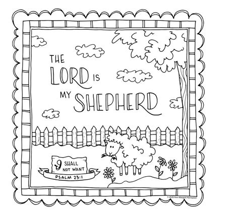 Psalm 23 Colouring Page Artofit