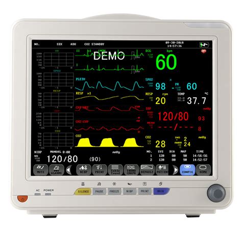 12 Inch China Medical Equipment Hospital Vital Signs Portable Icu Multiparameter Patient Monitor