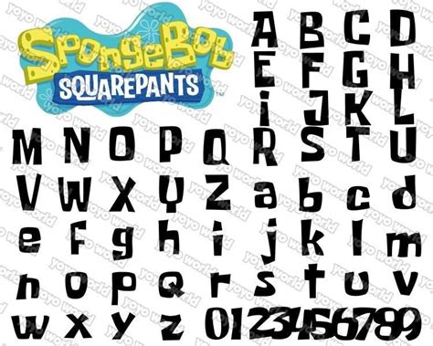 Spongebob Font Svg Spongebob Font Spongebob Font Silhouette Etsy Images