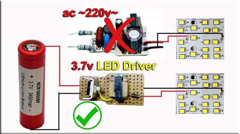 3 7v To 9 Watt Led Driver Circuit 3 7v To AC 220v To 110v Led Driver